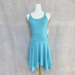 Anthropologie Aqua Sleeveless Dress Flattering Racerback Design Relaxed Fit
